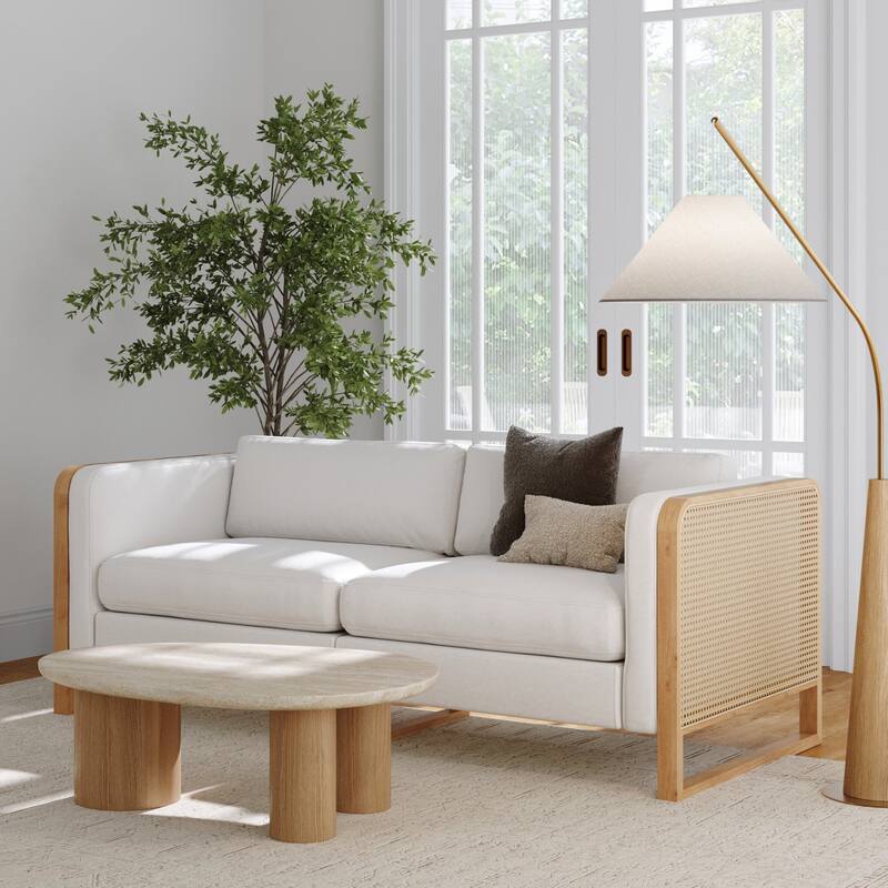 Madison Modern Upholstered Modular Sofa or Couch for Living Room with Solid Wood Legs