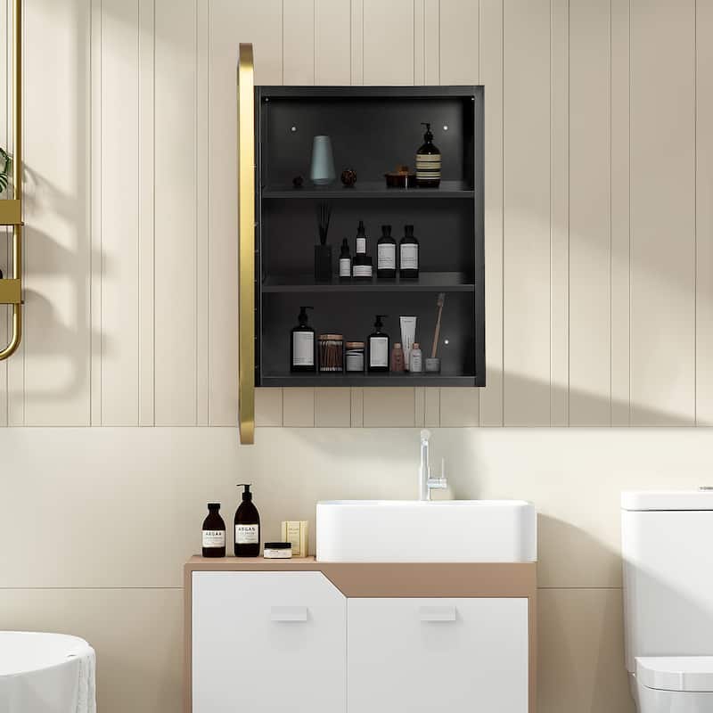 Multifunctional Wall-Mounted Mirrored Cabinet