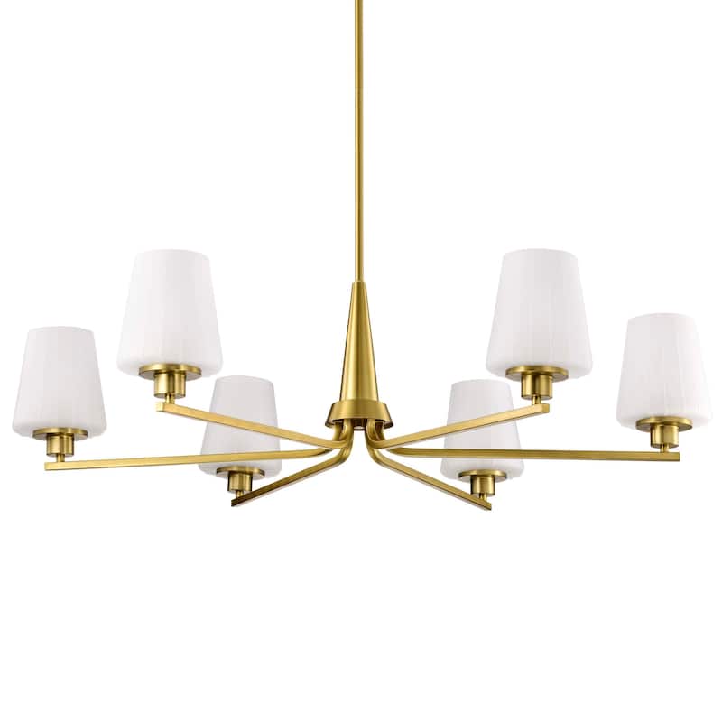 Nuvo Lighting 60/8226 Lune 6 Light 40" Wide Chandelier - Vintage Brass
