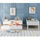 preview thumbnail 4 of 48, Twin-Over-Twin Bunk Bed with Trundle, Space-Saving Wooden Bunk Bed Frame for Twin Size Mattress (No Box Spring Needed)