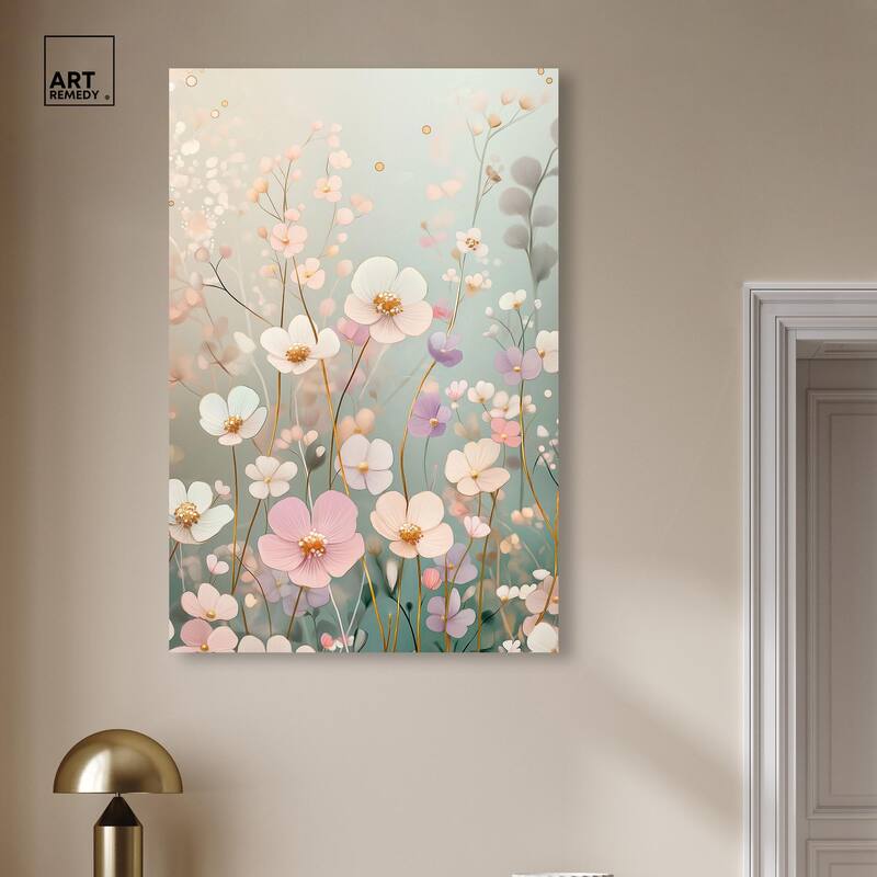 Tiny Blooms I Canvas by Art Remedy, Gallery Wrapped