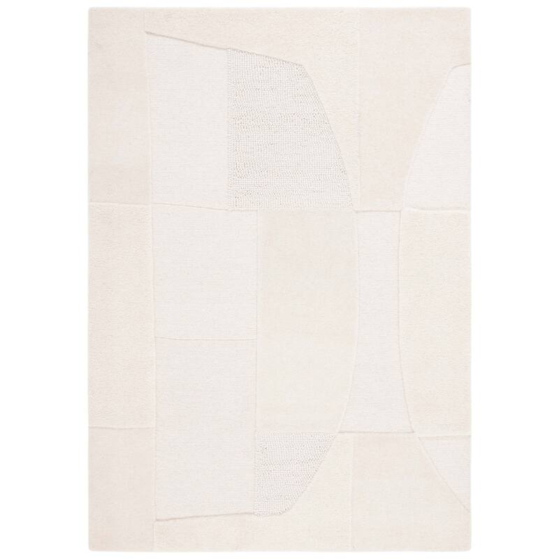 SAFAVIEH Handmade Fifth Avenue Khuong Mid-Century Modern New Zealand - 4' x 6' - Ivory