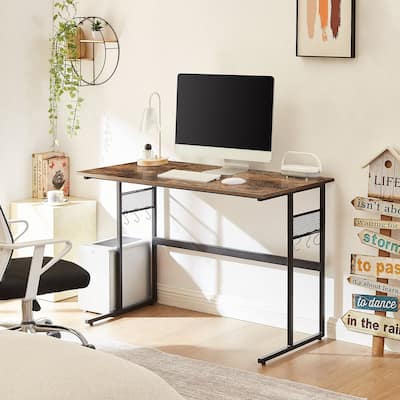 Modern Computer Desk Home Office Laptop Desk Study Writing Table with Headphone Hook