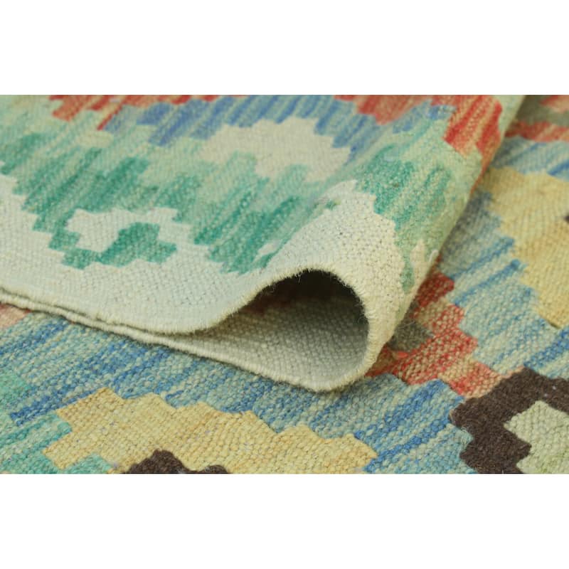 Sun Faded Flatweave Nazhin Rust/Ivory Rug - 5'0" x 6'8"