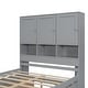 preview thumbnail 23 of 22, Cottage Style Full Size Platform Bed with 4 Drawers Under-Bed,Headboard with Multiple Storage Shelves