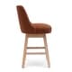 preview thumbnail 28 of 55, Boucle Polyester Upholstered Swivel Counter Stool - Foot Glides