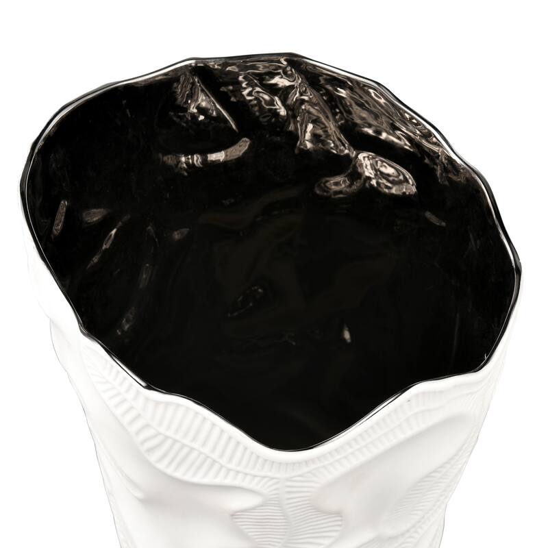 Elk Home Halford Matte White Earthenware 8.75 Inch Wide Vase