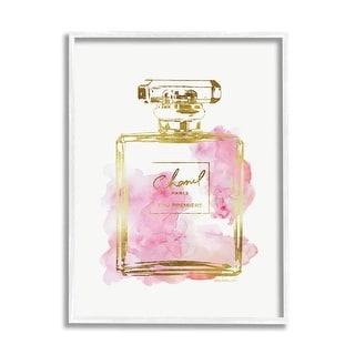 Stupell Glam Perfume Bottle Gold Pink Framed Wall Art - On Sale - Bed ...