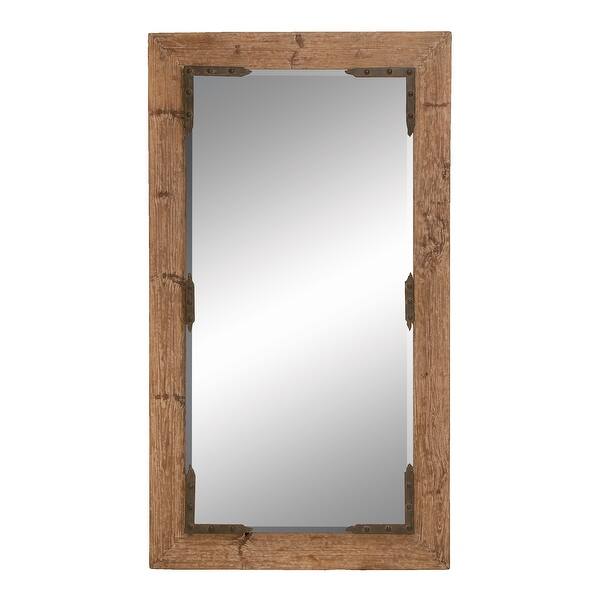 Brown Wood Rustic Wall Mirror 40 x 3 x 70 Bed Bath & Beyond 32085740