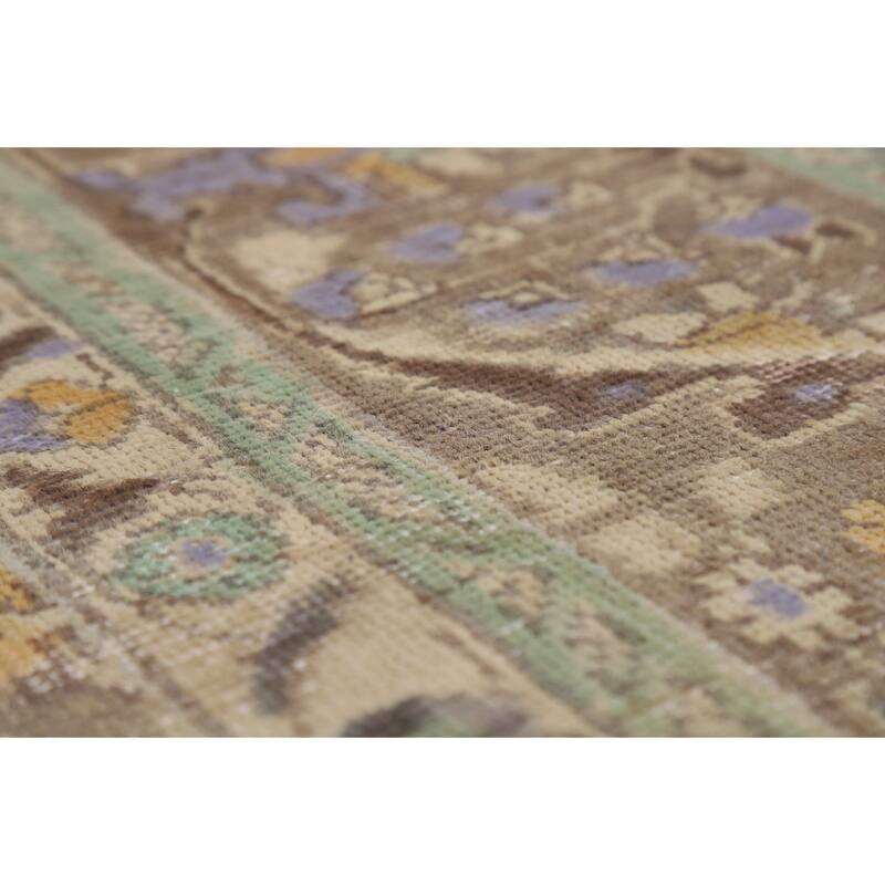 Gray Tabriz Persian Vintage Area Rug Handmade Wool Carpet - 8'0"x 11'4"