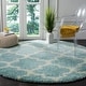 preview thumbnail 85 of 99, SAFAVIEH Montreal Shag Sadia 2-inch Thick Rug 6'7" Round - Light Blue/Ivory - Round