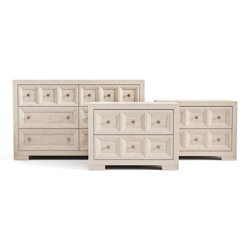 Furniture of America Durem Modern Solid Wood 3-Piece Bedroom Storage Set