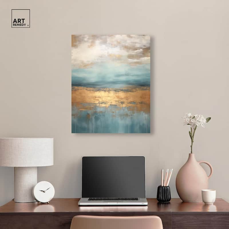 Cloudscape in Gold III Canvas by Art Remedy, Gallery Wrapped