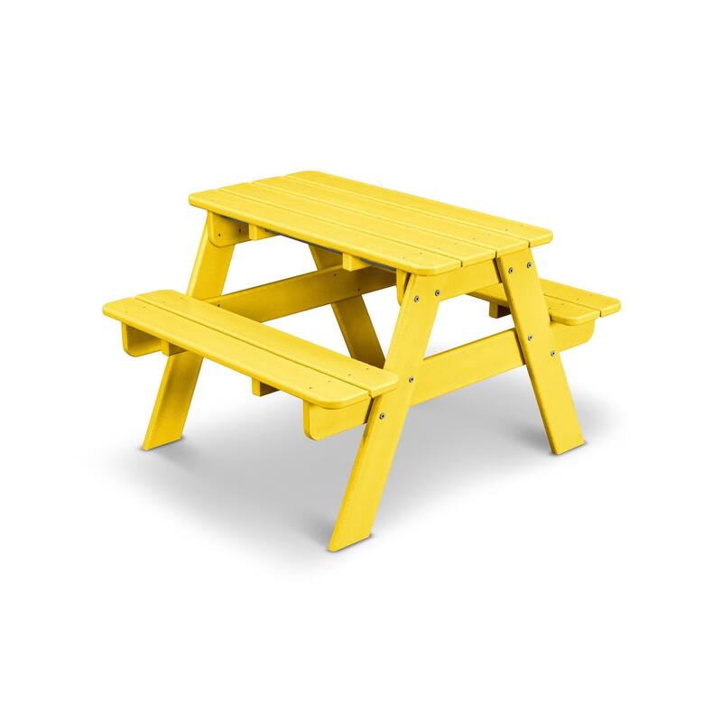 POLYWOOD Kids Outdoor Picnic Table - Lemon
