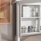 preview thumbnail 5 of 10, White Full Size House Bed with Roof Frame, Bedside-shelves, and Under Bed Storage Unit