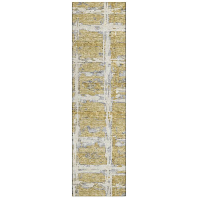 Machine Washable Indoor/ Outdoor Chantille Contemporary Abstract Rug