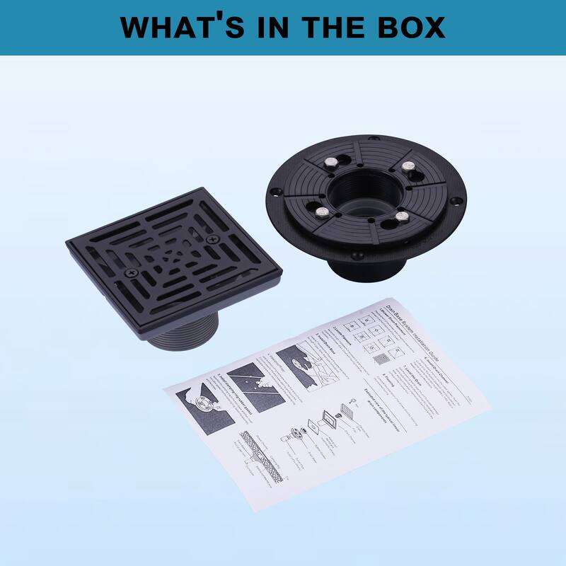 WOWOW 4.5 in. Floor Drain with Square Screw-Tite Strainer