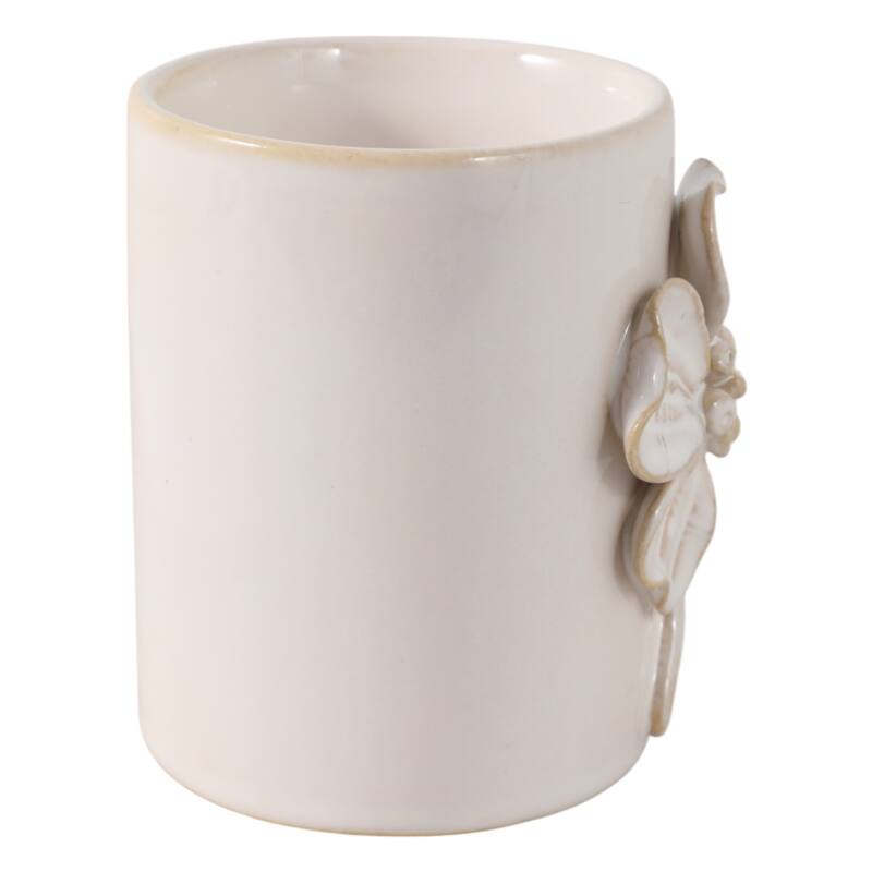 Ceramic Cute Pencil Cup Decorative Flower Office Desk Accessory