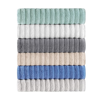 Classic Turkish Towels Plush Ribbed Cotton Luxurious Bath Sheet Towels (Set of 3) 40x65 inches