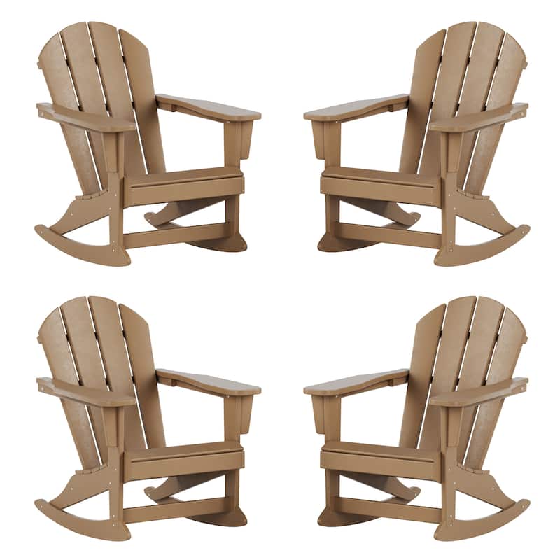 Polytrends Laguna Hdpe All Weather Outdoor Patio Rocking Chair (Set of 4)