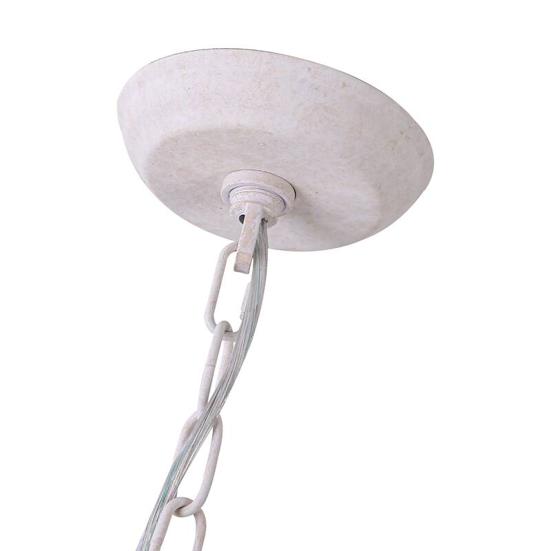 Bella Depot 6-Light Vintage Wood Lantern Chandelier Distressed Kitchen Pendant Lighting