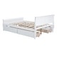 preview thumbnail 35 of 50, Full Wood Platform Bed with Drawers - Elegant Design, No Box Spring Needed