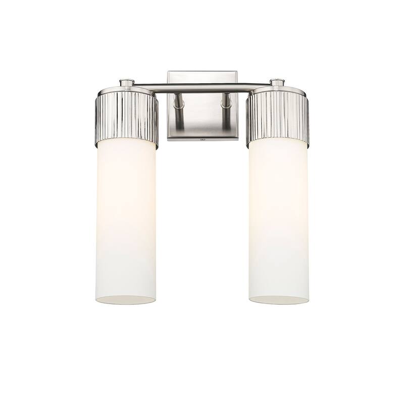 Innovations Lighting Bolivar - 2 Light 12" Wall-Mounted Sconce - Satin Nickel/Matte White