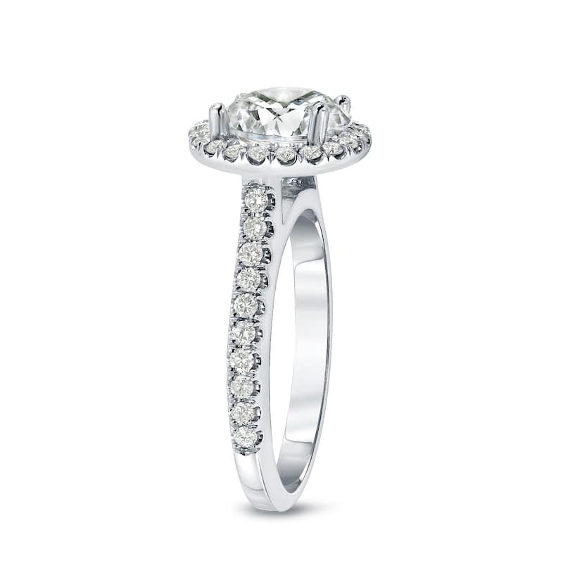 Auriya 14k Gold 2 2/5ctw Round Halo Diamond Engagement Ring Certified