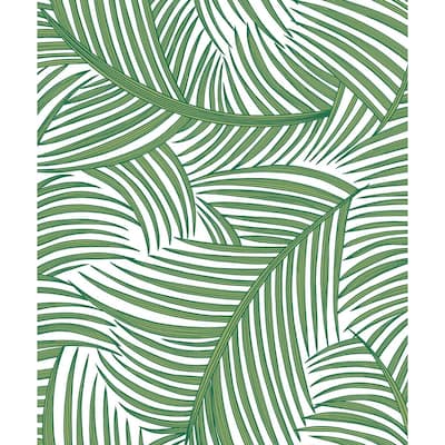 NextWall Tossed Palm Fronds Peel and Stick Wallpaper