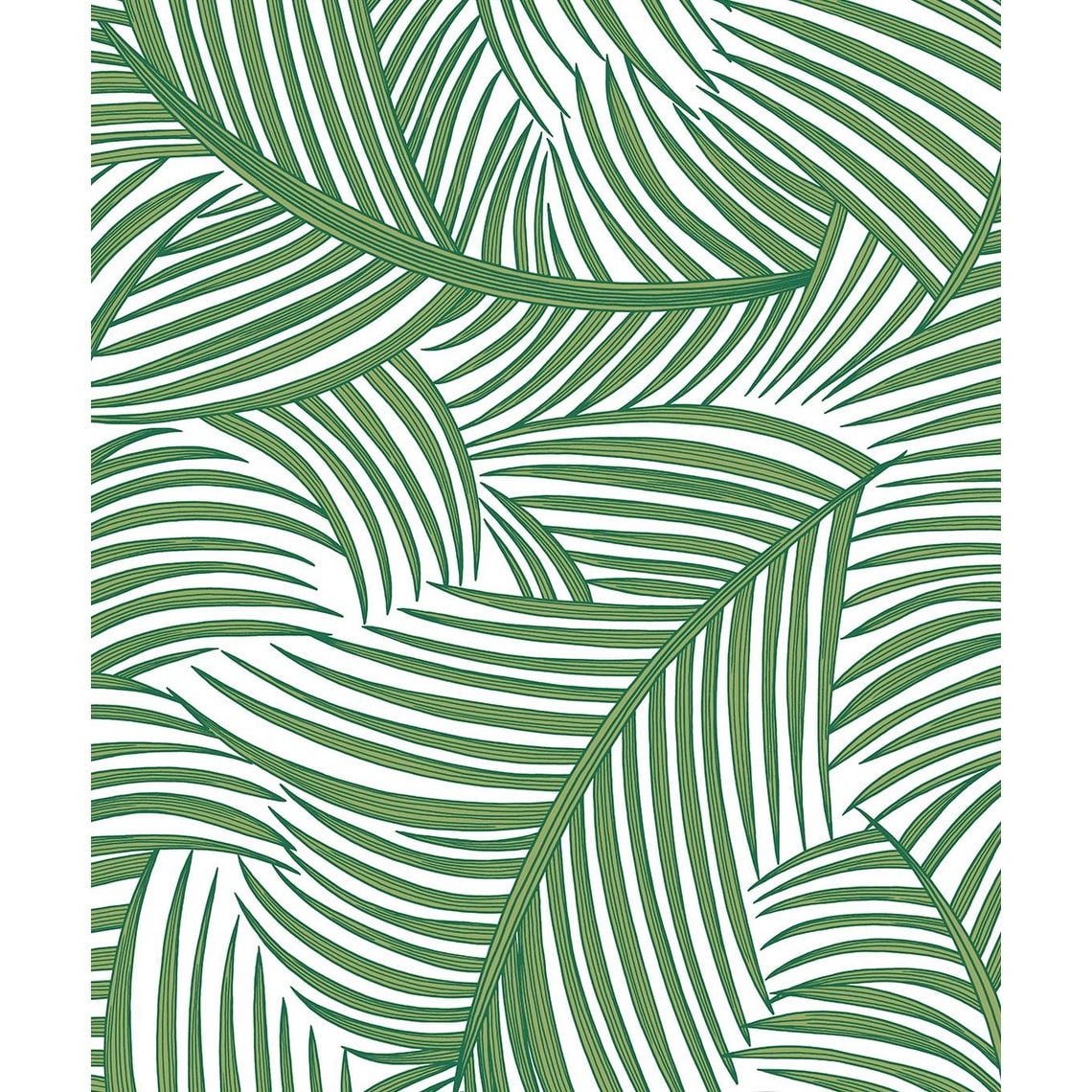 NextWall Tossed Palm Fronds Peel and Stick Wallpaper