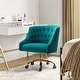 preview thumbnail 104 of 109, Modern Velvet Tufted Office Chair with Gold Metal Base by HULALA HOME Turquoise
