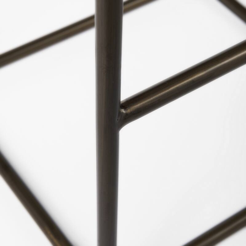 Modern Space-Saving Bar Chair Backless Design with Metal Legs and Footrest for Kitchen Dining