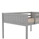 preview thumbnail 7 of 12, Full Size Wood Low Loft Bed with Ladder,ladder can be placed on the left or right