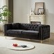 preview thumbnail 12 of 18, 82" Chenille Pull Buckle Sofa with Copper Nail Decoration Armrest