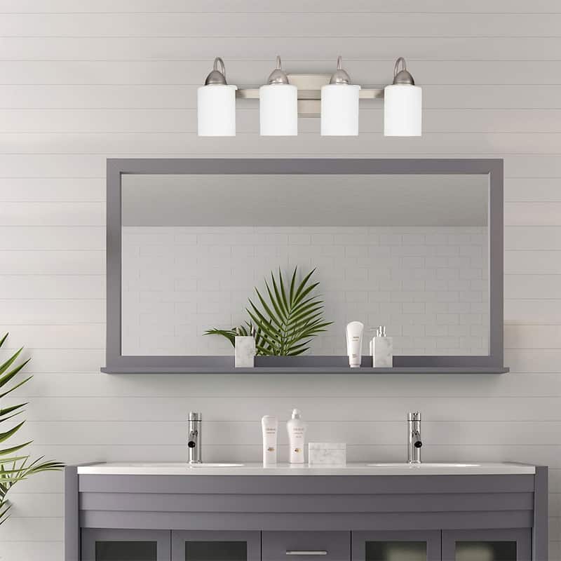 Janel 6 in. 4-Light Brushed Nickel Vanity Light