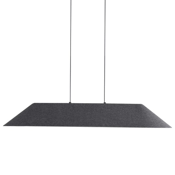 slide 2 of 11, Golden Lighting 3133-LP43 Faroe 43" Wide Linear Pendant Flecked Black / Grey