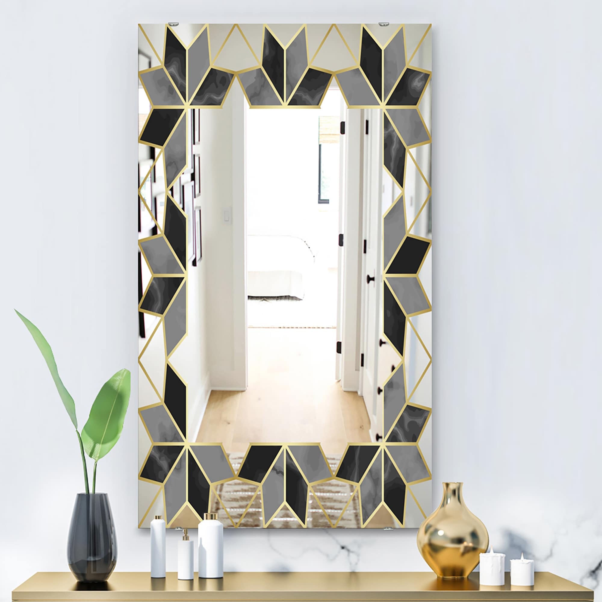 sleek wall mirror