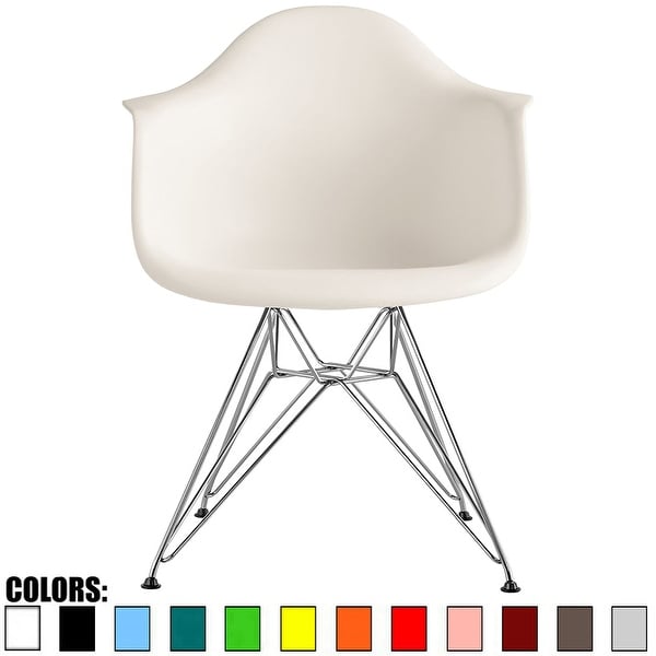 Modern Plastic Chair Armchair with Arms Wired Chrome Dining Kitchen Desk Work Home Office. Opens flyout.