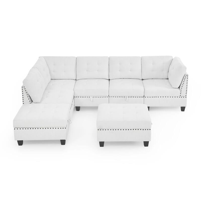 7Piece Modular Sectional Sofa with Hidden Storage Bed Bath & Beyond 39082199