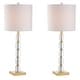 preview thumbnail 3 of 15, Nala 28.5" Crystal LED Table Lamp, Clear/Brass (Set of 2) by JONATHAN Y