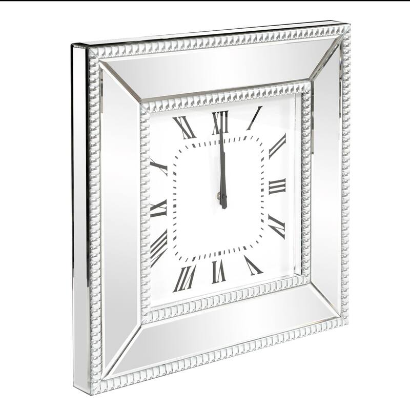 Allan Andrews Mirrored Square Frame Decorative Wall Clock