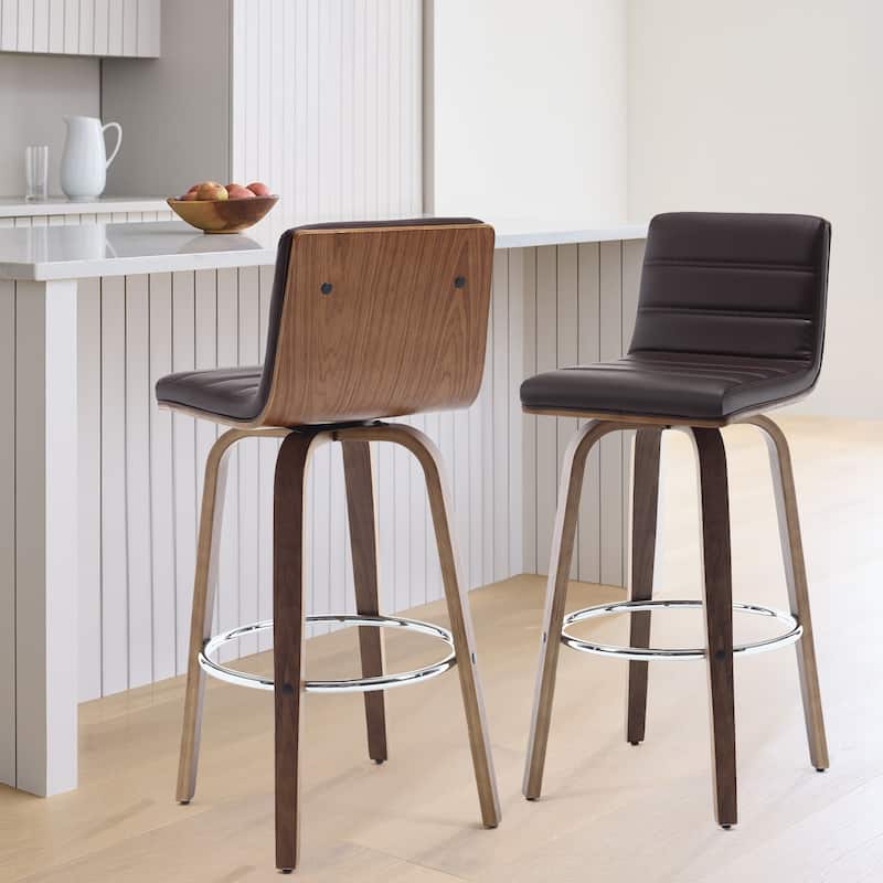 26"/29" Faux Leather Swivel Bar/Counter Stools, Set of 2/3