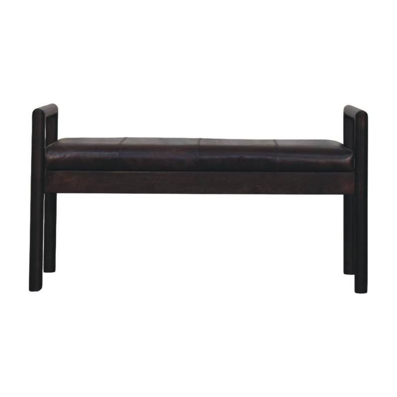 Artisan Furniture Solid Wood Gridline Bench ,Brown