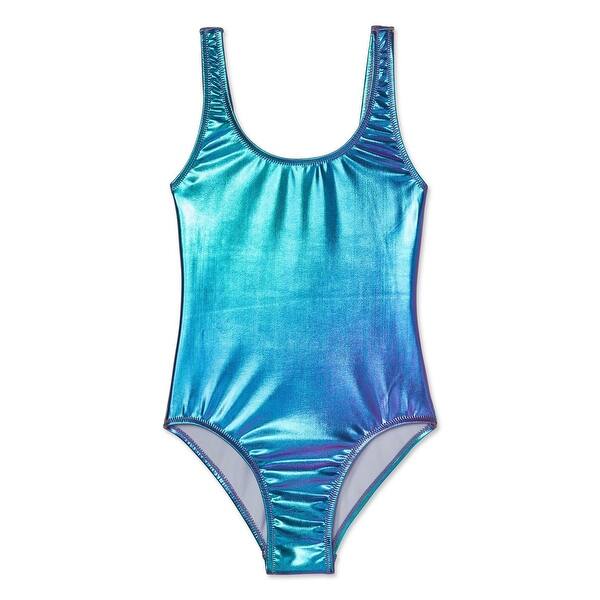 Shop Stella Cove Girls Green Metallic Shine Mermaid One Piece