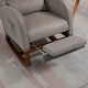 preview thumbnail 46 of 59, High back Upholstered Accent Rocking Chair Nursery Chair With Retractable Footrest