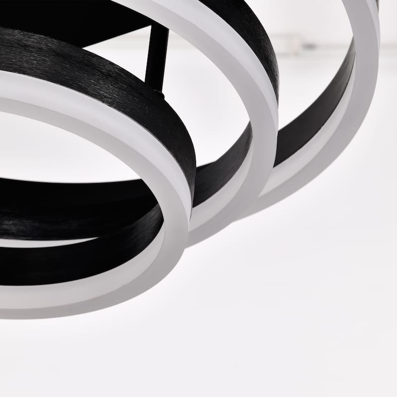 Galena 3-Ring Integrated LED Chandelier for Dining/Living Room, Foyer, Office