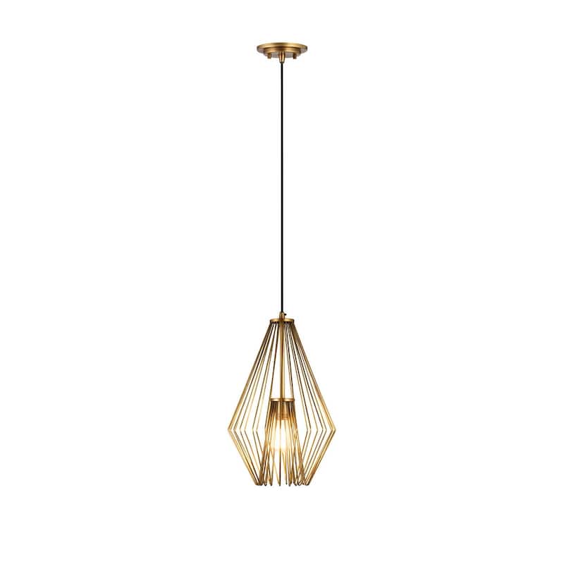 Z-Lite Quintus Single Light 12-1/4" Wide Abstract Pendant