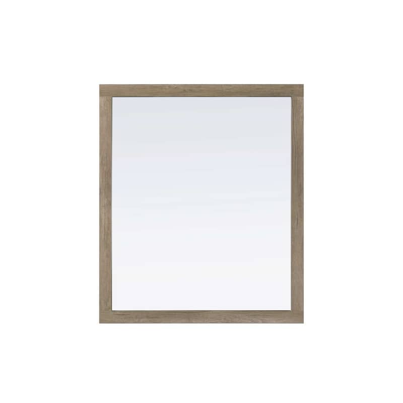 Solene Wooden Rectangle Mirror (42-48 x 36 in.) - Natural Oak - 42" x 36"
