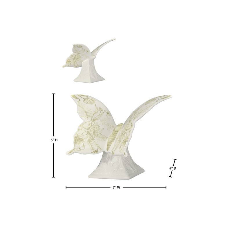 7" Dolomite Butterfly On Pedestal