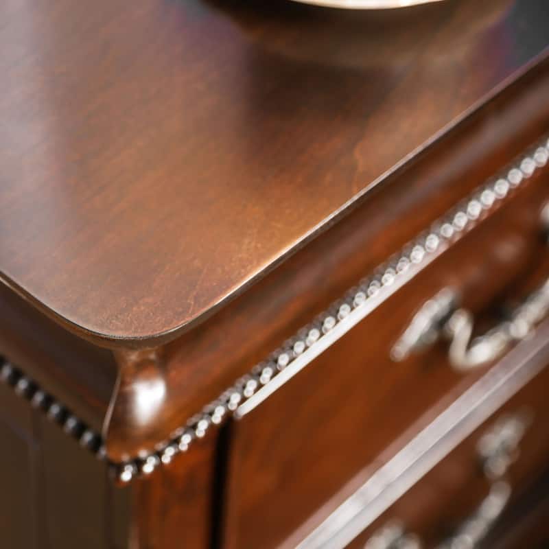 Diva Traditional Cherry Solid Wood 2-Piece Poster Bedroom Set by Furniture of America